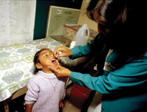  Child receives vaccine 
