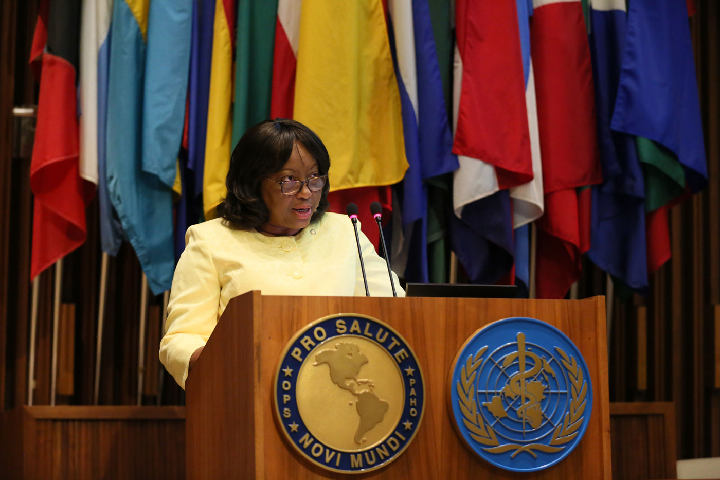 Directora de la OPS, Carissa F. Etienne, en la celebración del Día Mundial de la Salud