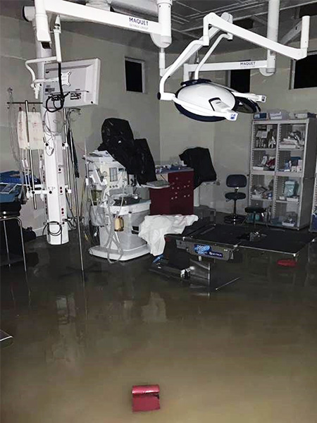 hurricane dorian flooded hospital