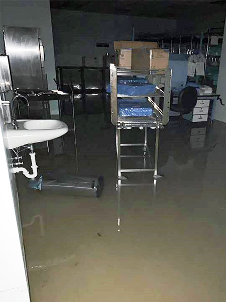 hurricane dorian flooded hospital