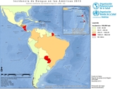 Incidencia de Dengue en las Americas; 2013