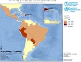 Letalidad por Dengue en las Américas; 2013