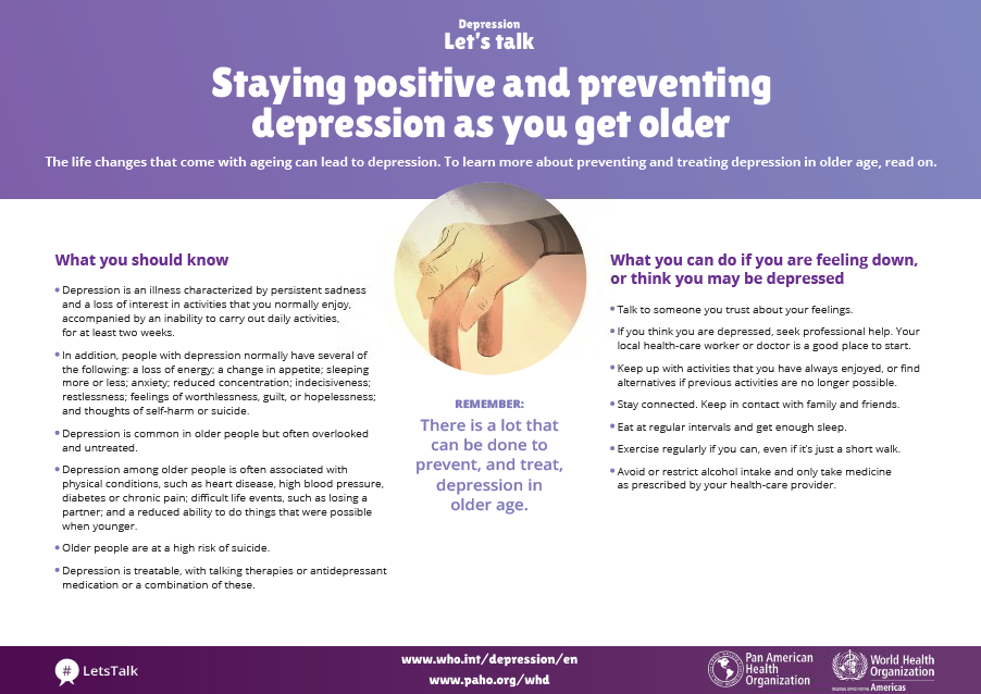 What can be done to prevent. Depression treatment. Occupational Therapy in geriatric. Treats and can even prevent depression. Positive change in your Life.